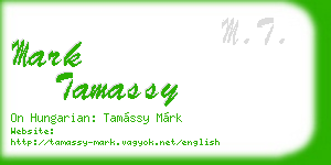 mark tamassy business card